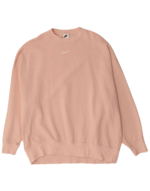Pulover supradimensionat pentru femei Nike UK 6 XS bumbac roz
