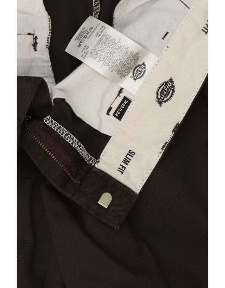 Pantaloni chino pentru bărbați Dickies Slim Fit L30 L32 Maro Poliester