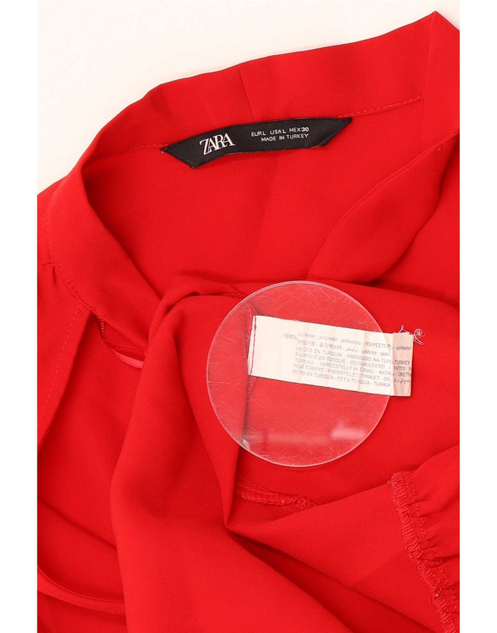 Rochie A-Line pentru femei Zara UK 16 Poliester roșu mare
