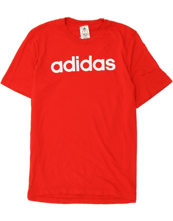 ADIDAS Mens Graphic T-Shirt Top Medium Red Cotton Vintage Adidas and Second-Hand Adidas from Messina Hembry 