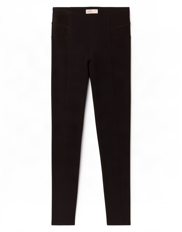 Hollister Leggings pentru femei UK 10 Small Black Bumbac