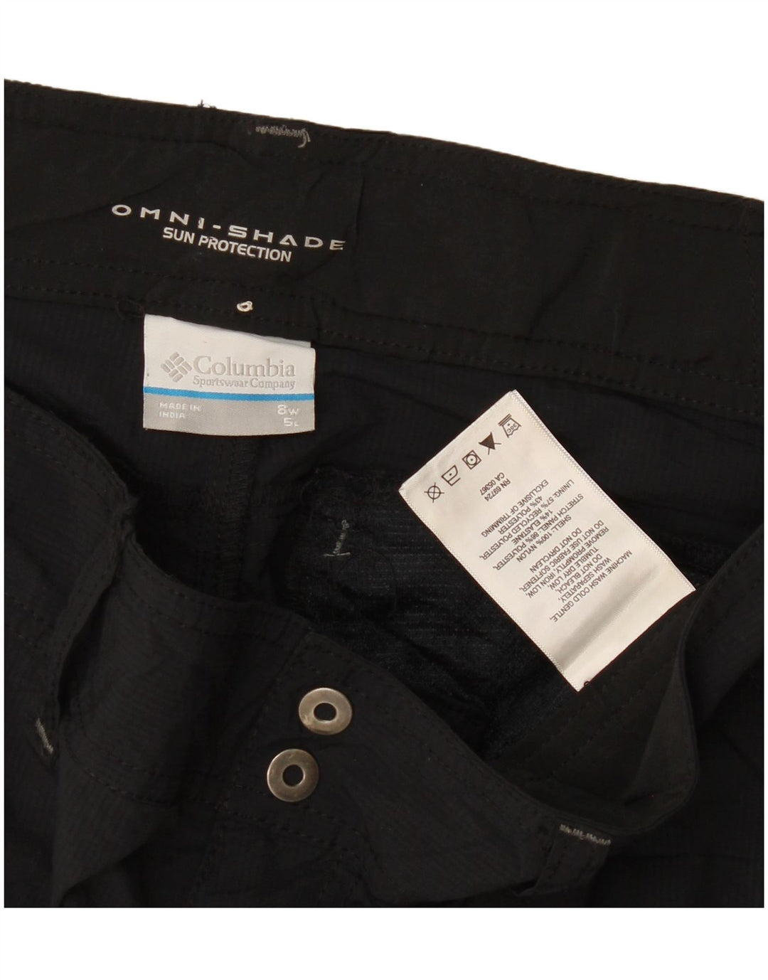 Pantaloni scurți cargo Columbia Omni-Shade pentru femei US 8 Medium W34 Nylon negru