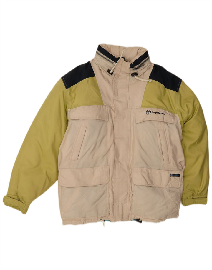 Jachetă căptușită pentru bărbați Sergio Tacchini UK 38 Medium Off White Colorblock