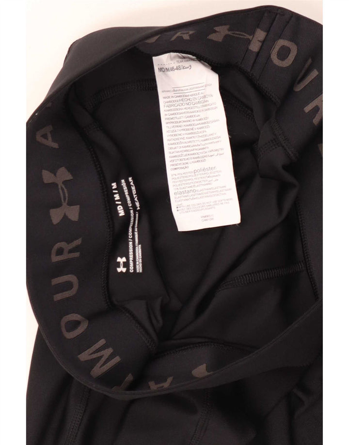 Leggings Capri Under Armour pentru femei Heat Gear UK 12 Poliester mediu negru