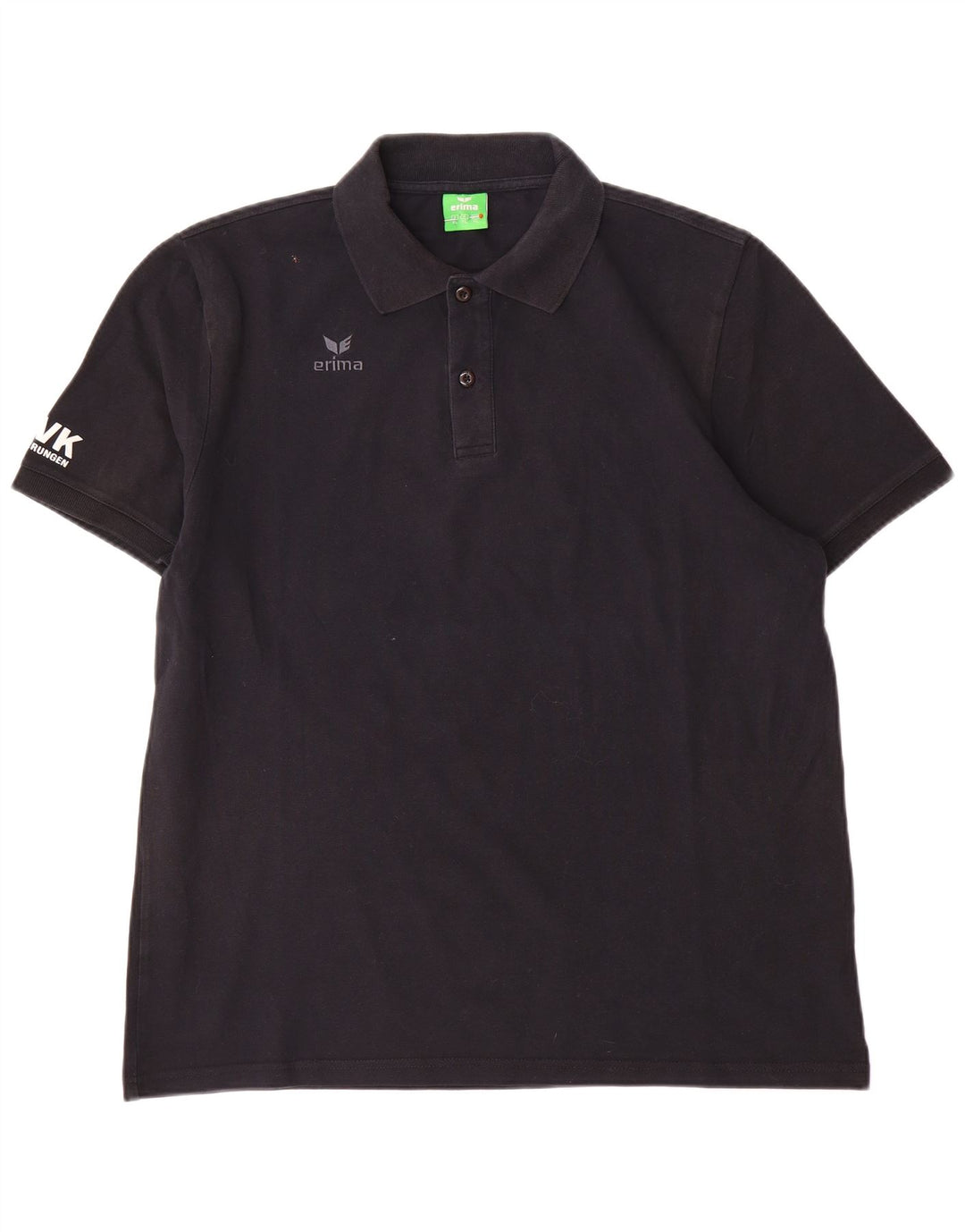 Tricou polo grafic Erima pentru bărbați XL, bumbac negru