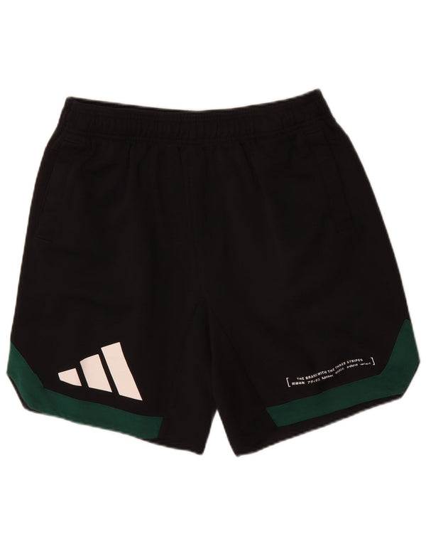 Pantaloni scurți sport grafic Adidas pentru bărbați, mari, negru, color block, bumbac