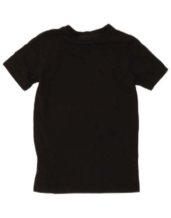 Tricou grafic Adidas pentru baieti Top 7-8 ani bumbac negru