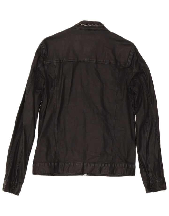 Jachetă de blugi pentru bărbați Superdry UK 36, bumbac negru mic