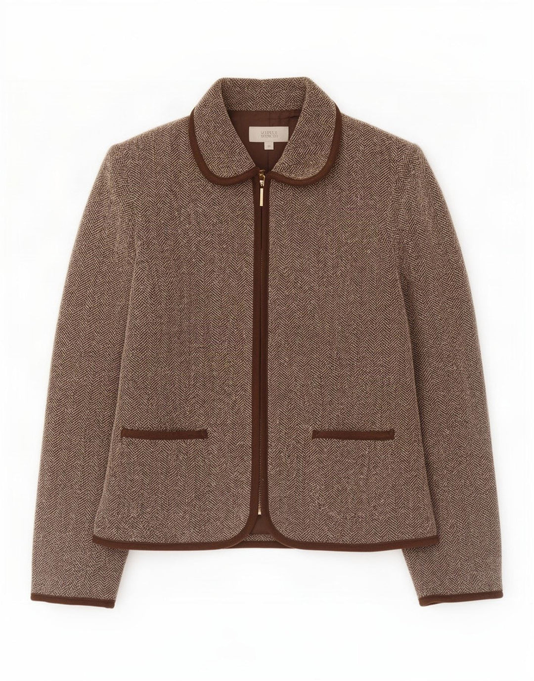 Jachetă pentru femei Marks & Spencer UK 10 Small Brown Herringbone
