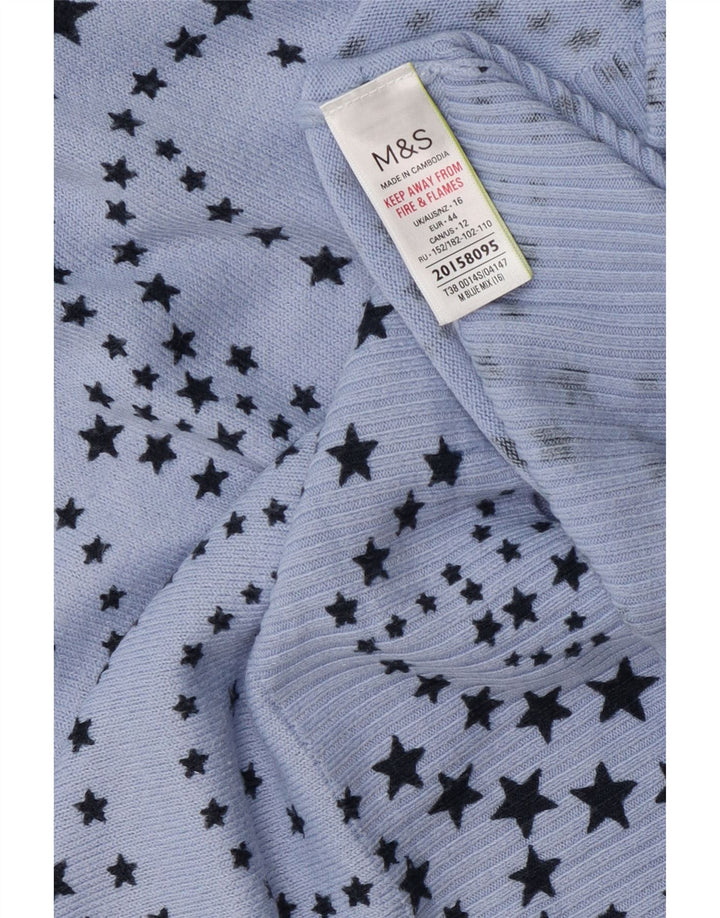 Marks & Spencer Pulover cu decolteu în V pentru femei UK 16 Large Blue