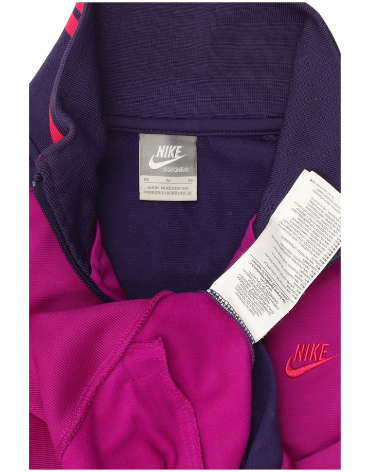 Jachetă de trening pentru femei NIKE UK 12 Poliester bloc de culoare violet mediu