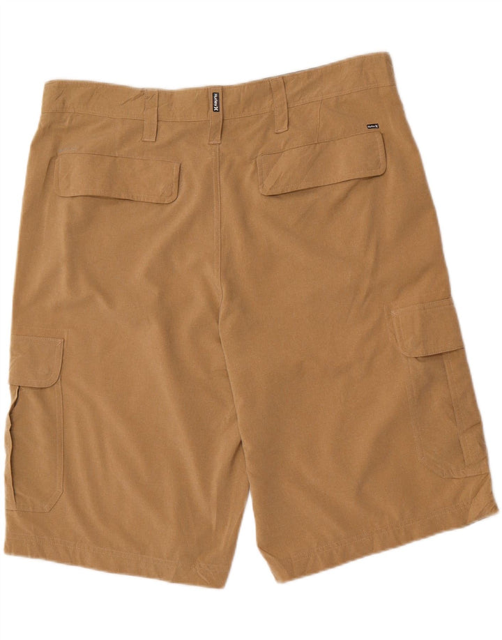 HARLEY Mens Cargo Shorts W38 XL Beige Polyester Vintage Harley and Second-Hand Harley from Messina Hembry 