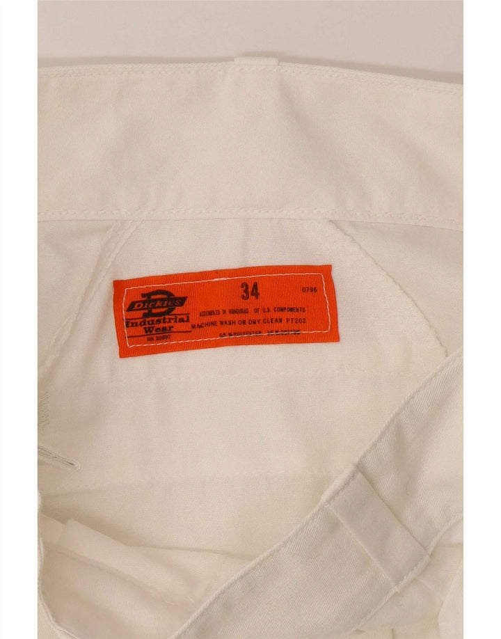 Pantaloni chino drepți pentru bărbați Dickies L34 L28 Poliester alb
