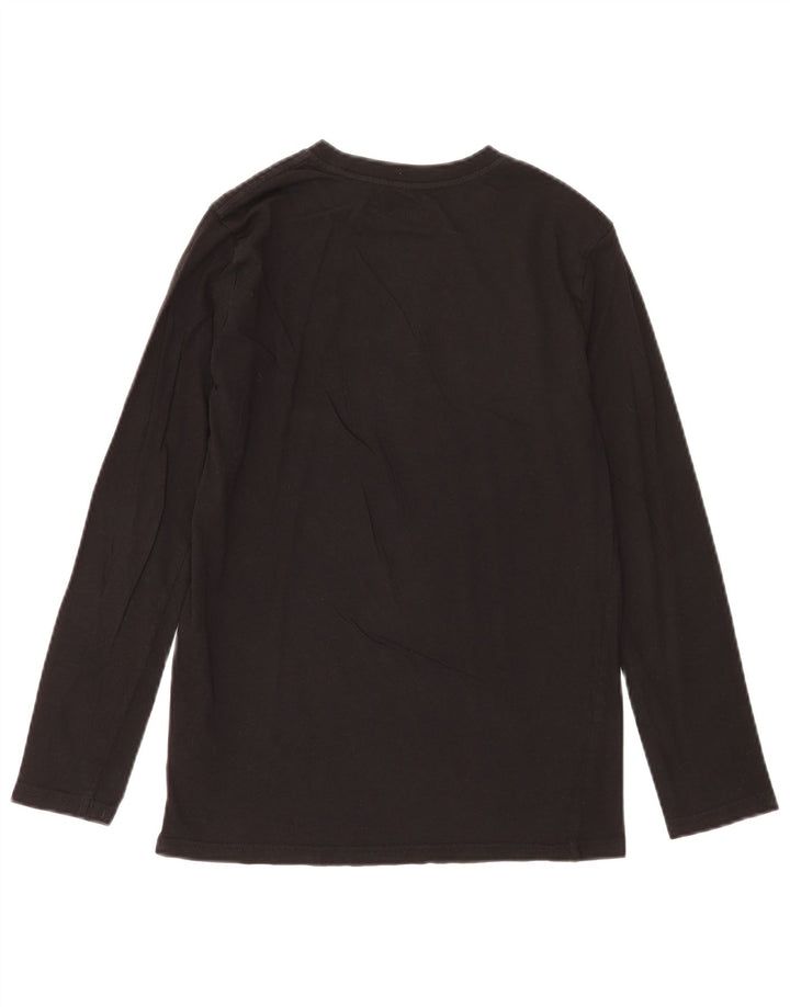 Puma Boys Graphic Top Maneca Lunga 14-15 Ani Mare Bumbac Negru
