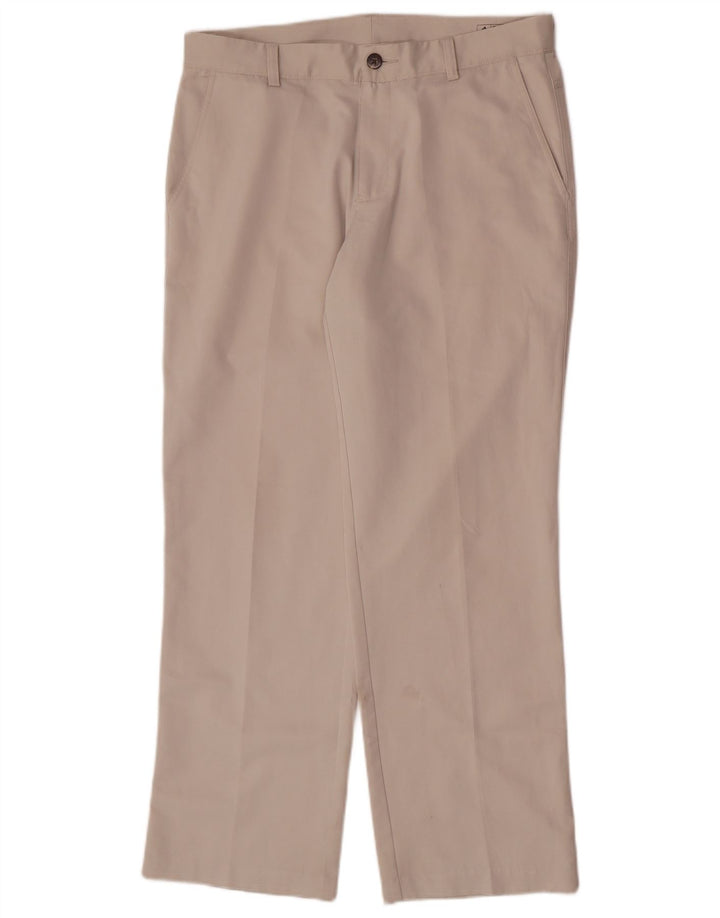 Pantaloni chino drepți pentru bărbați Adidas W32 L30 poliester bej
