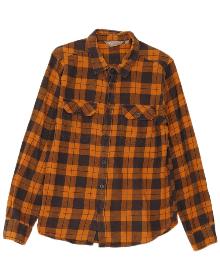 Cămașă de flanel pentru bărbați Mountain Warehouse, bumbac cu carouri portocaliu mediu