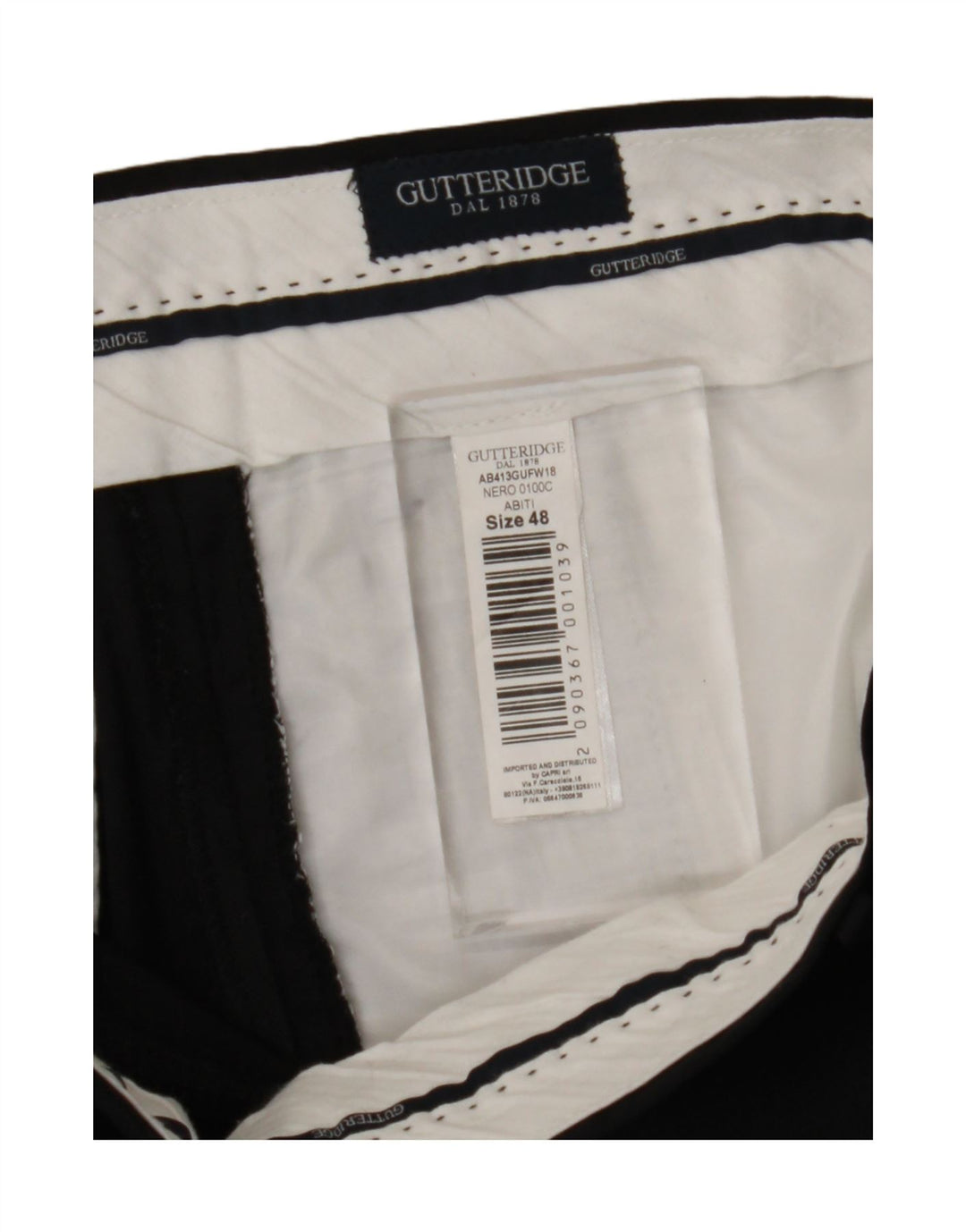 Gutteridge Pantaloni subțiri pentru bărbați IT 48 Medium L32 L29 Poliester negru