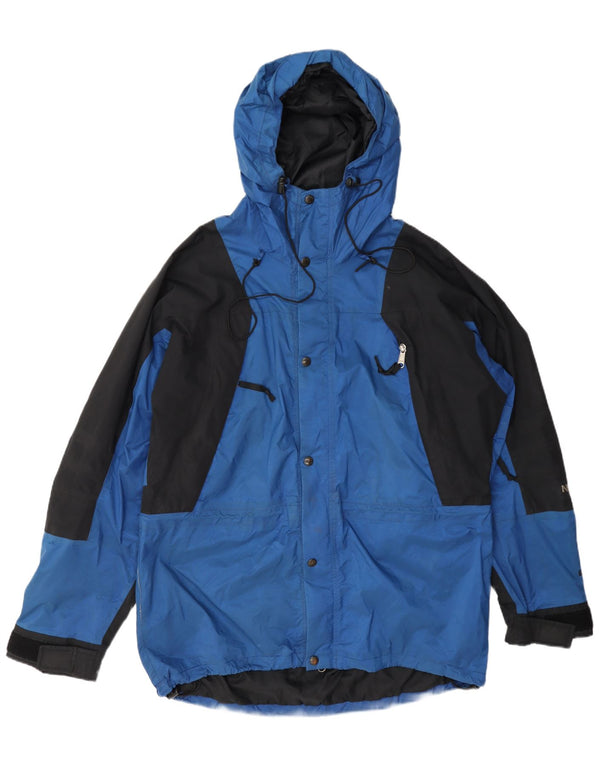 Jachetă de ploaie cu glugă pentru bărbați The North Face UK 40 Large Blue Colorblock Nylon