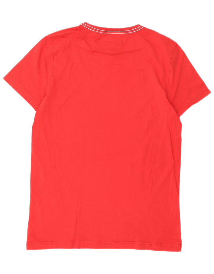 Tricou grafic Tommy Hilfiger pentru bărbați Top din bumbac roșu mediu