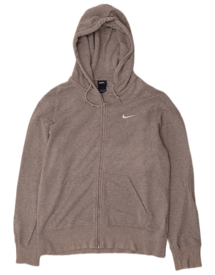 Pulover Nike pentru bărbați, cu formă regulată, cu fermoar, bumbac, gri mediu