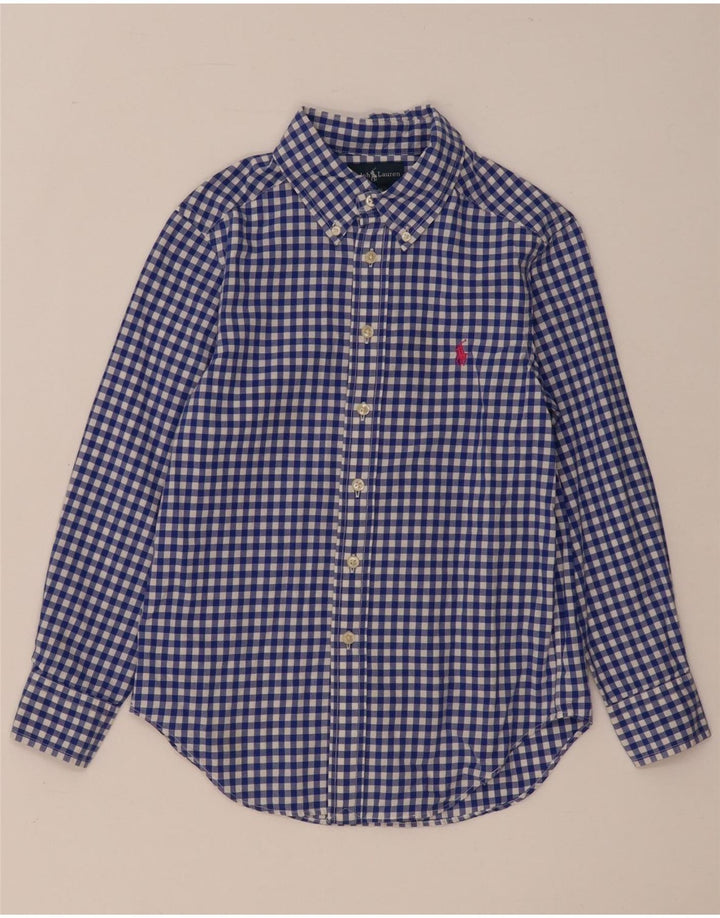 Cămașă Ralph Lauren Băieți 7-8 Ani Mic Albastru Gingham Bumbac