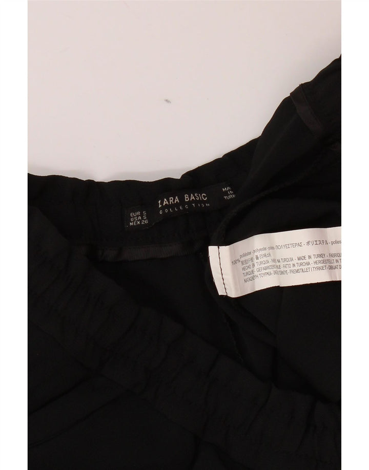 Pantaloni chino slim pentru femei ZARA Mici L26 L26 Poliester negru