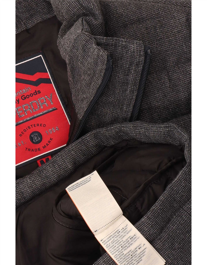 Jachetă căptușită pentru bărbați Superdry UK 38 Medium Gri Poliester