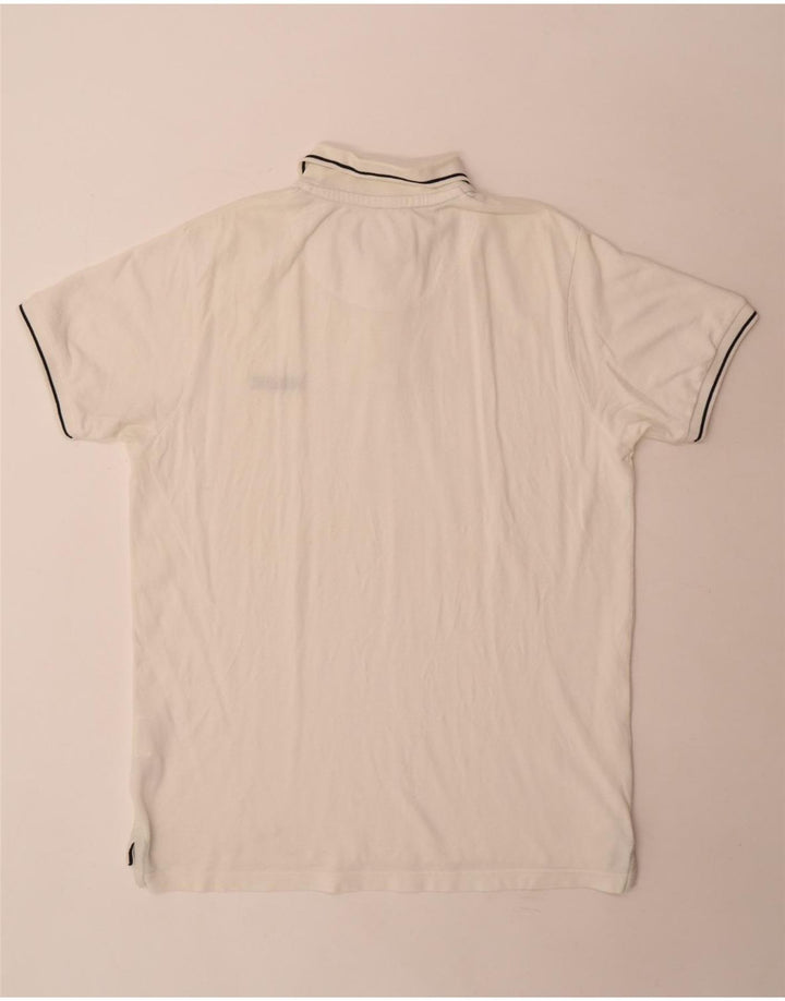 Tricou polo pentru bărbați Woolrich, bumbac alb XL