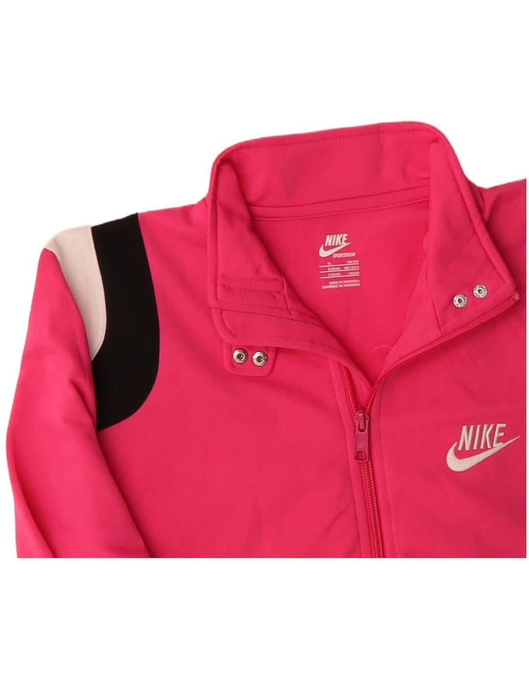Jachetă de trening pentru femei NIKE UK 12 Roz mediu poliester color bloc