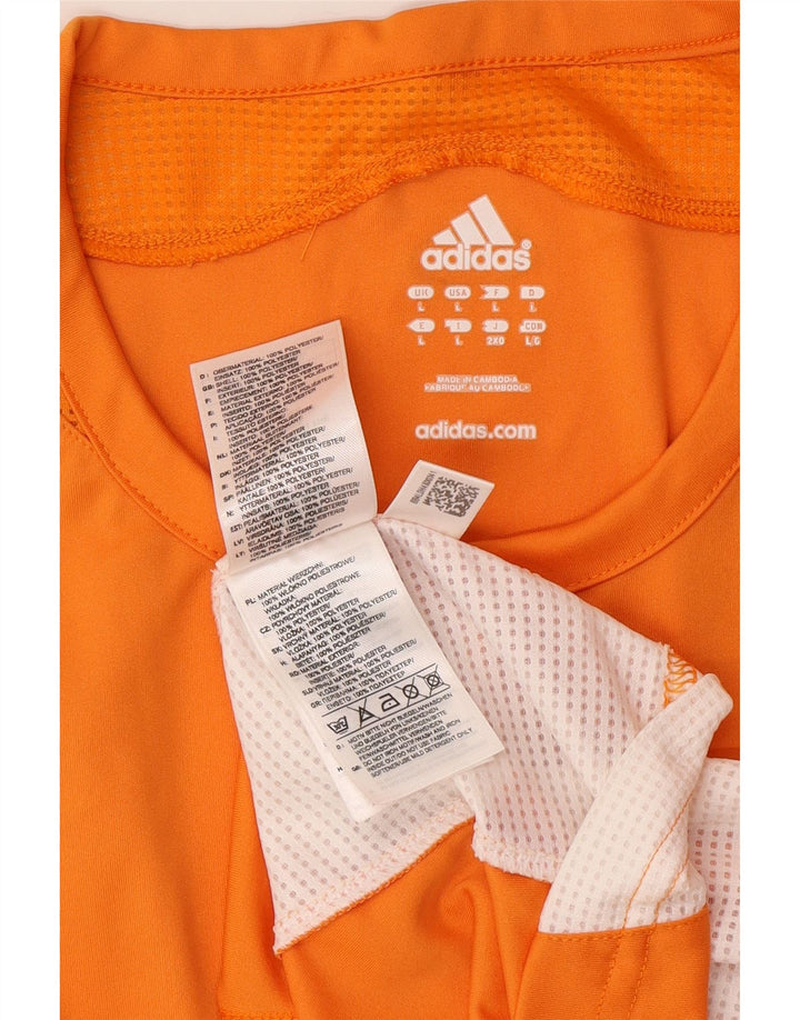 Tricou pentru bărbați ADIDAS Climacool Top mare portocaliu din poliester color bloc