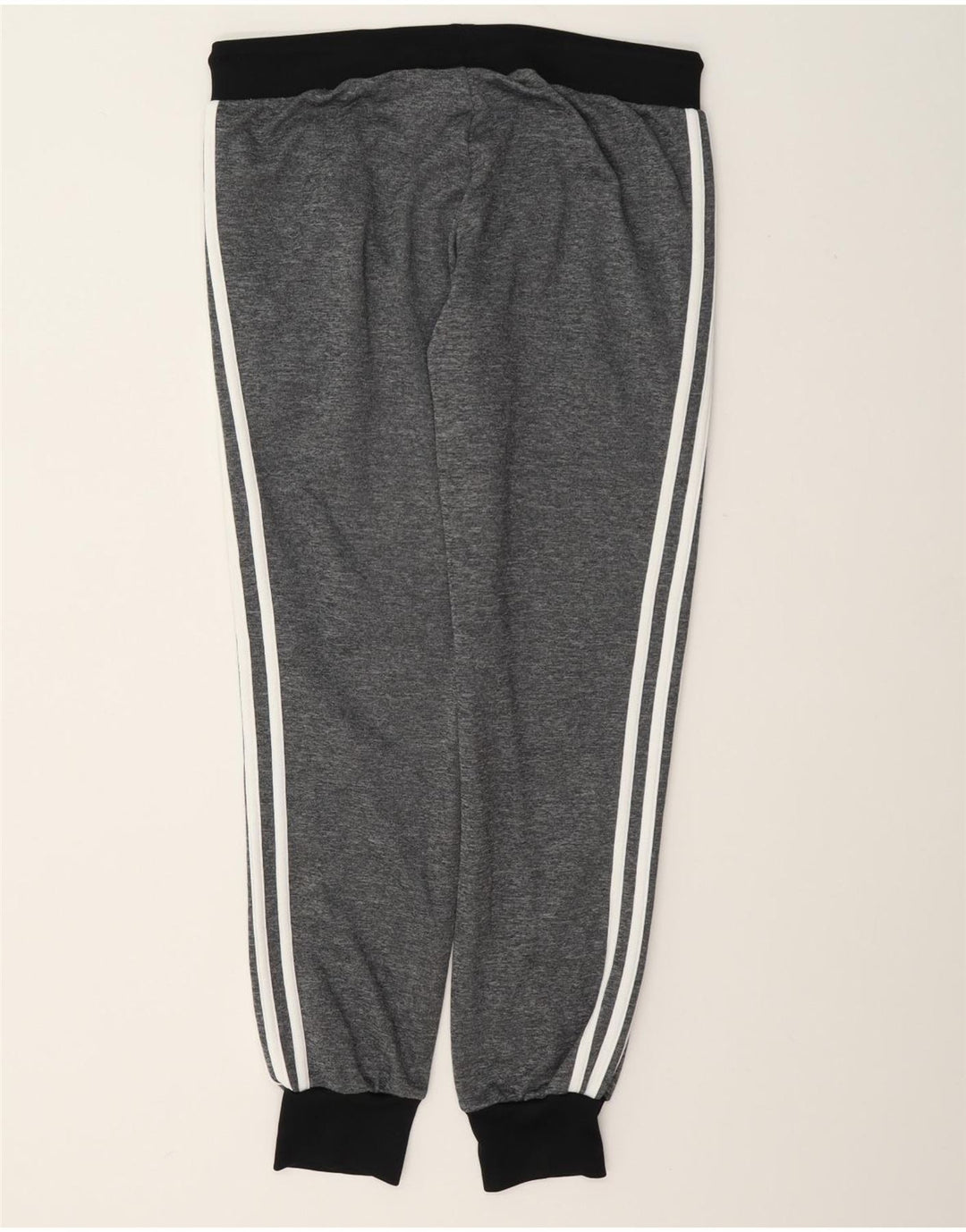 Adidas Womens Tracksuit Trousers Joggers UK 12 Medium Grey Polyester
