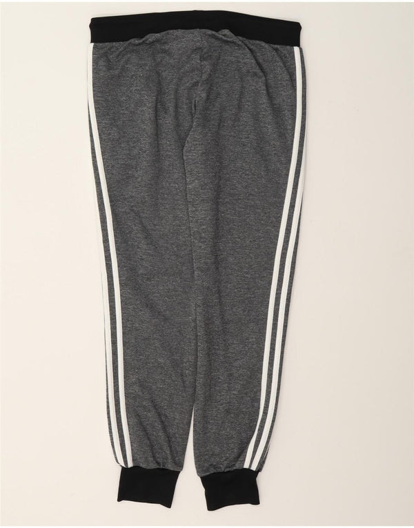 Adidas Womens Tracksuit Trousers Joggers UK 12 Medium Grey Polyester