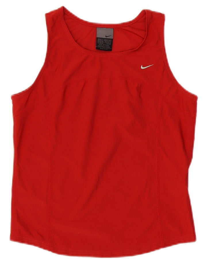 Top cu vestă crop Nike pentru femei UK 8/10 Poliester roșu mic