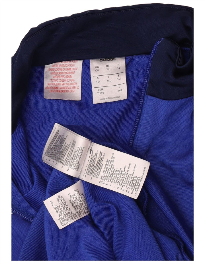 Jachetă de trening pentru băieți Adidas 13-14 ani XL Albastru Poliester color bloc