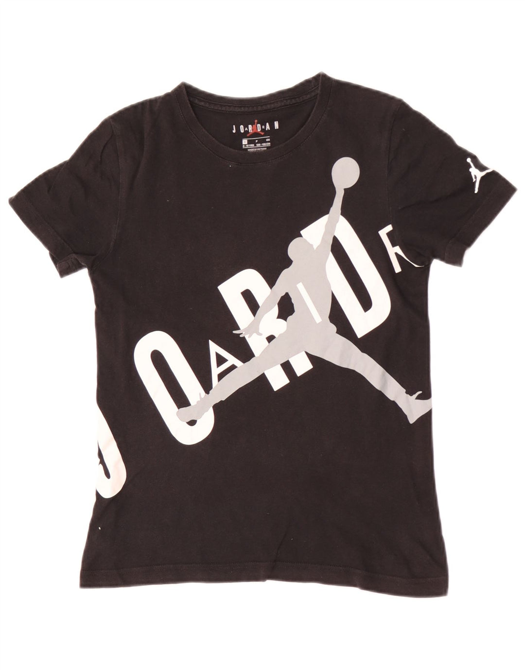 Tricou grafic Jordan pentru băieți Top 8-9 ani mic negru