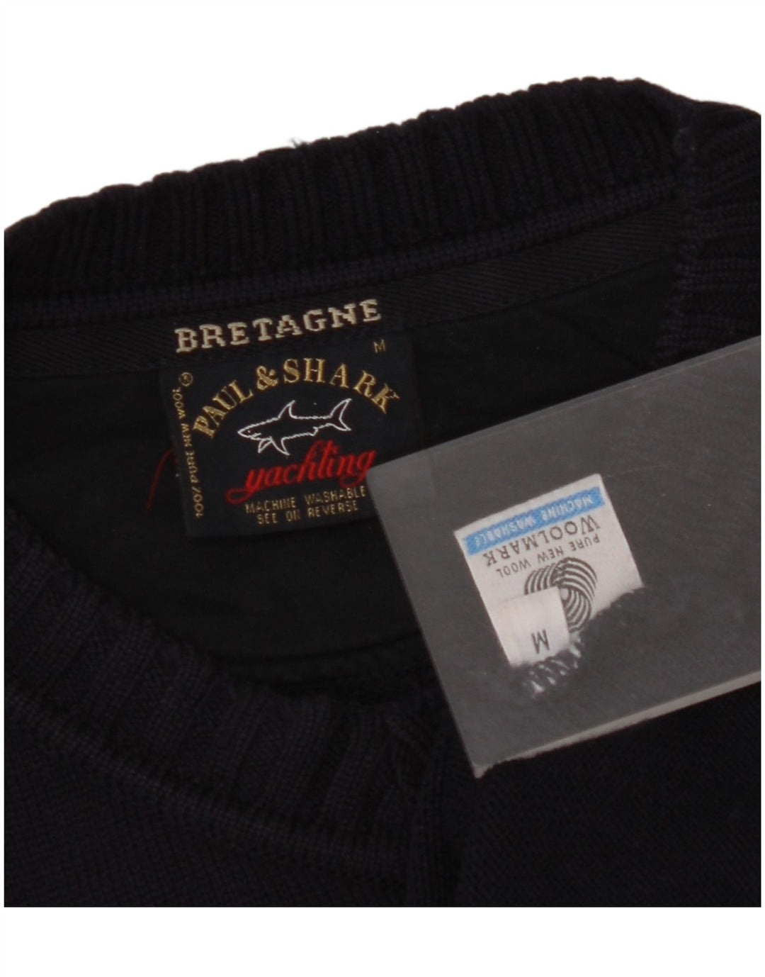 Pulover cu decolteu în V PAUL & SHARK pentru bărbați, lână nouă, albastru bleumarin