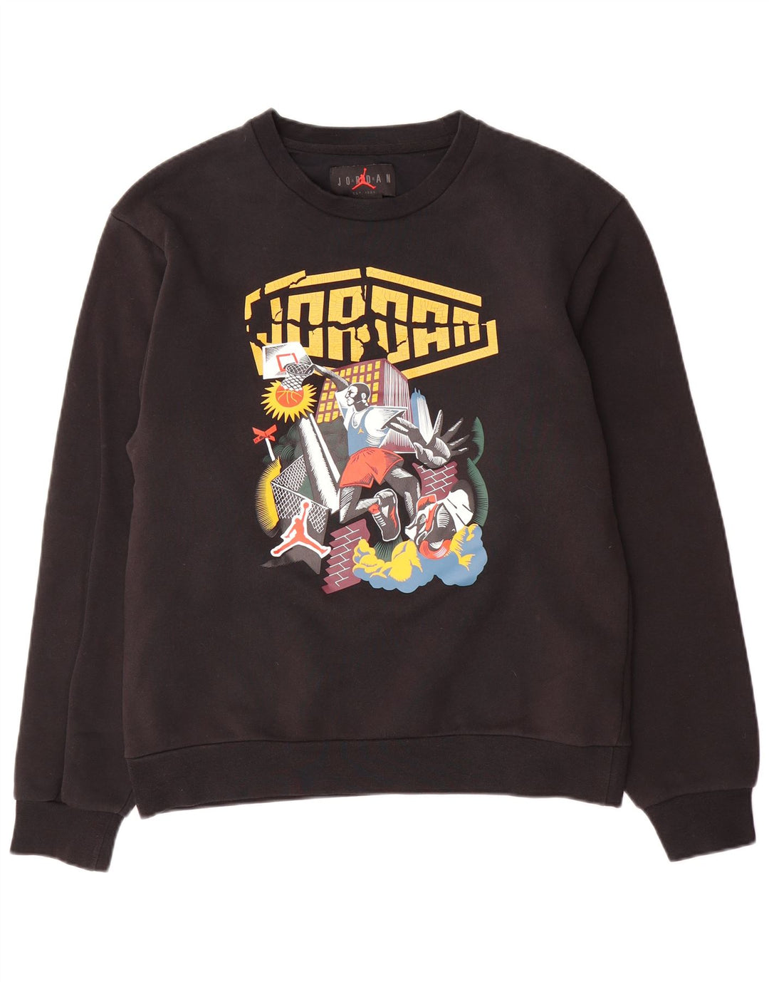 Hanorac grafic pentru bărbați Jordan Jumper mic, negru, bumbac