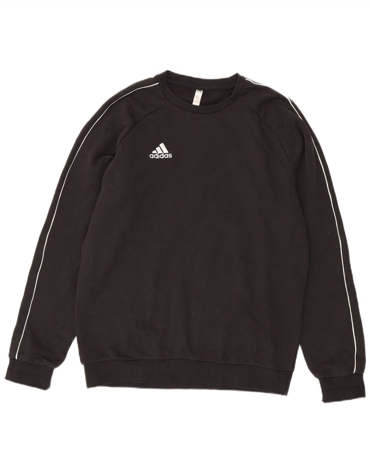 Pulover ADIDAS pentru bărbați, bumbac mare, negru