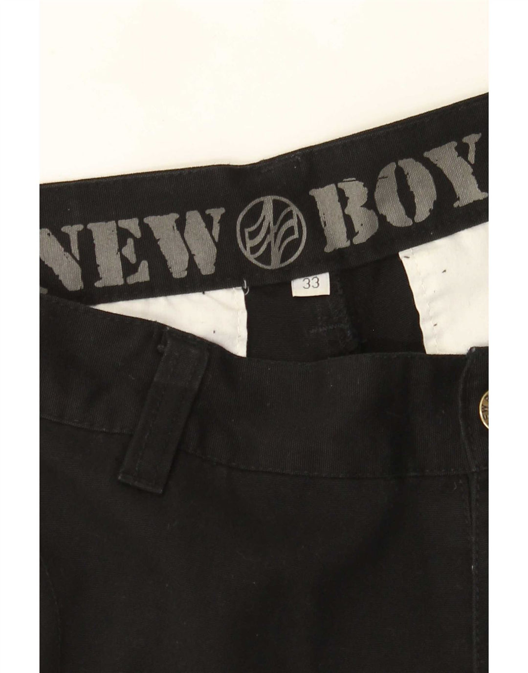 Pantaloni cargo drepți vintage pentru bărbați W33 L33 negri