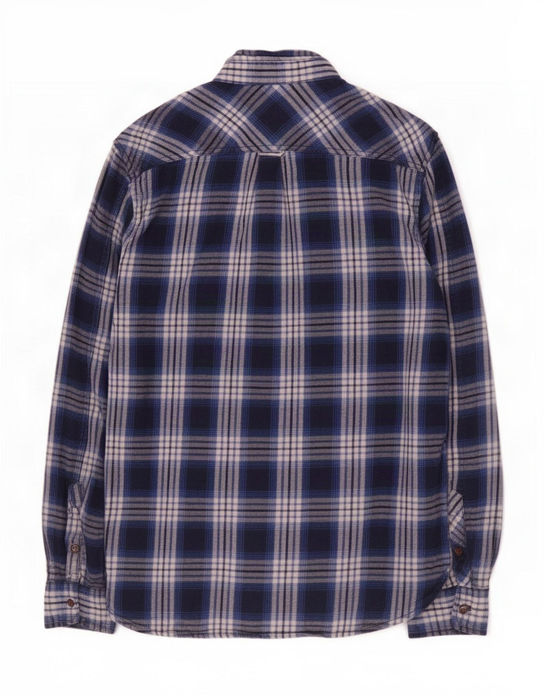 Cămașă de flanel cu carouri pentru bărbați Superdry, cu caroserie medie, albastru bleumarin