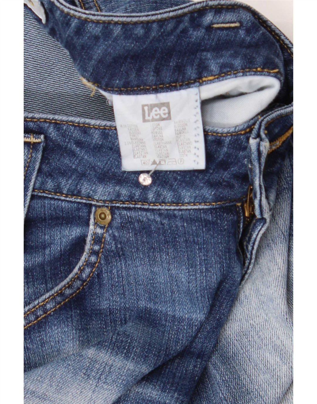 Blugi Lee Bootcut pentru femei W30 L35, bumbac albastru