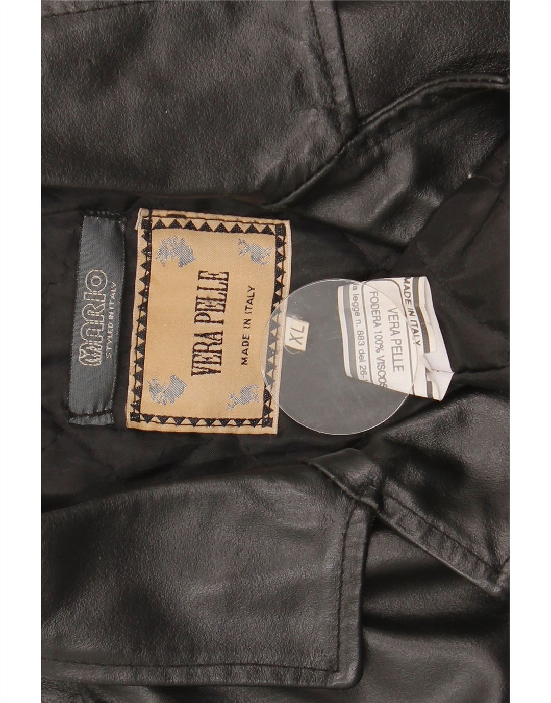Jachetă de piele vintage pentru bărbați UK 42 XL din piele neagră