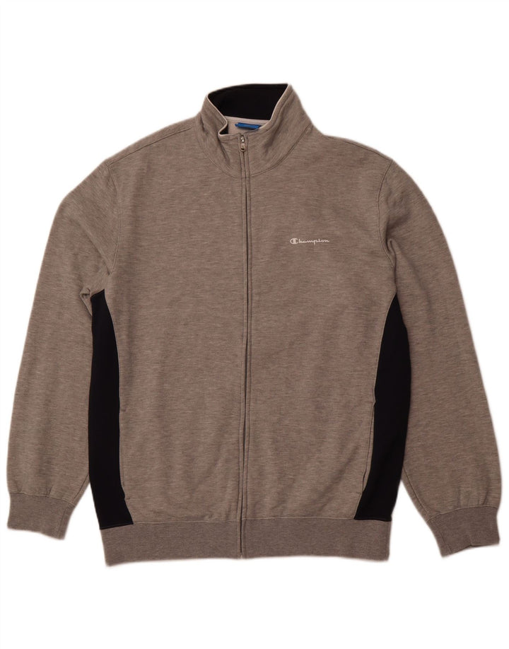 Jachetă de trening pentru bărbați CHAMPION 2XL, bumbac color bloc, gri