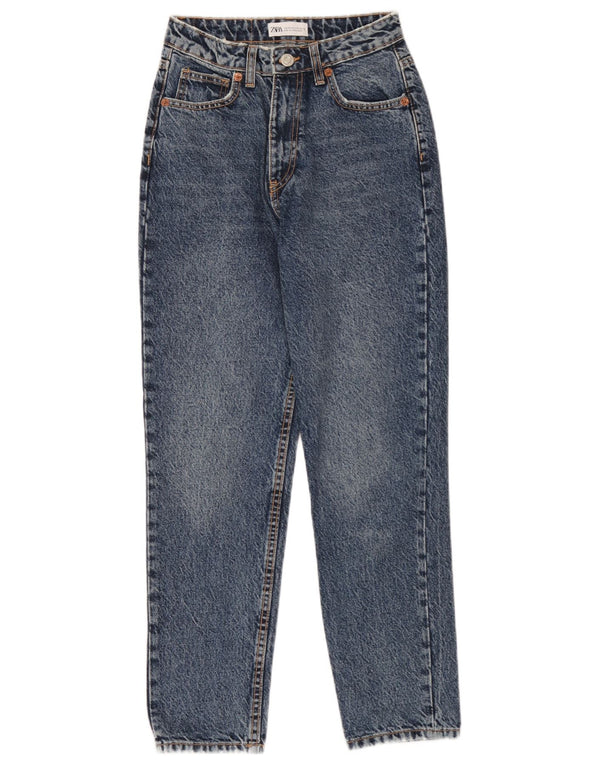 Blugi conici pentru femei Zara EU 34 2XS L24 L28 Bumbac albastru
