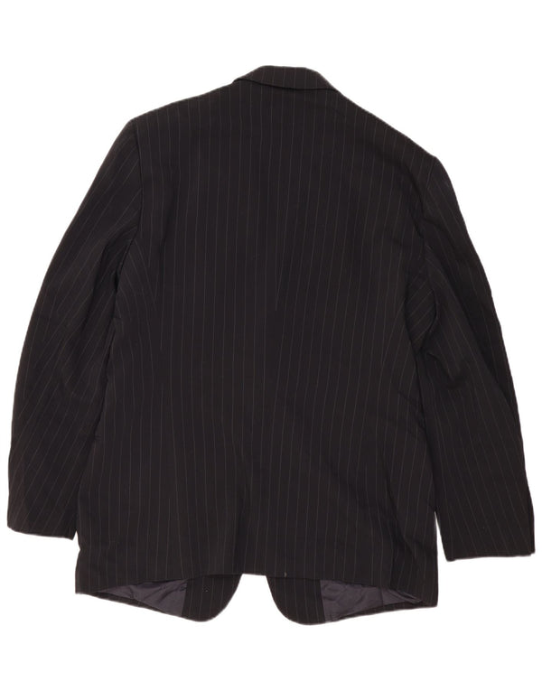 Blazer pentru bărbați Emporio Armani cu 2 nasturi IT 54 XL bleumarin cu dungi