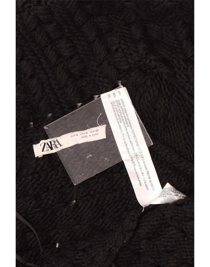Pulover cardigan deschis supradimensionat pentru femei Zara UK 14 Medium Negru
