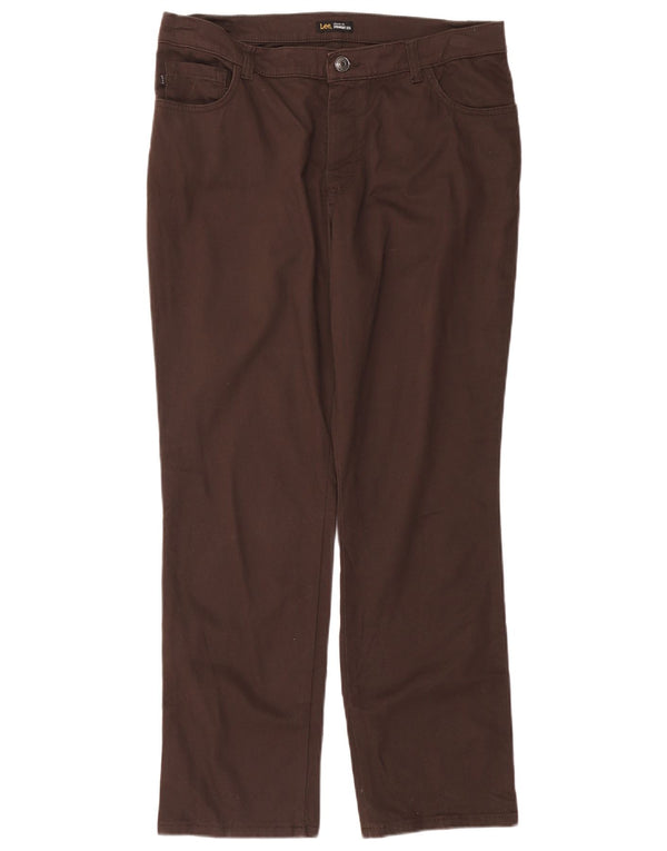 Pantaloni casual drepti pentru femei Lee, cu ajustare clasică, L34 L29 maro