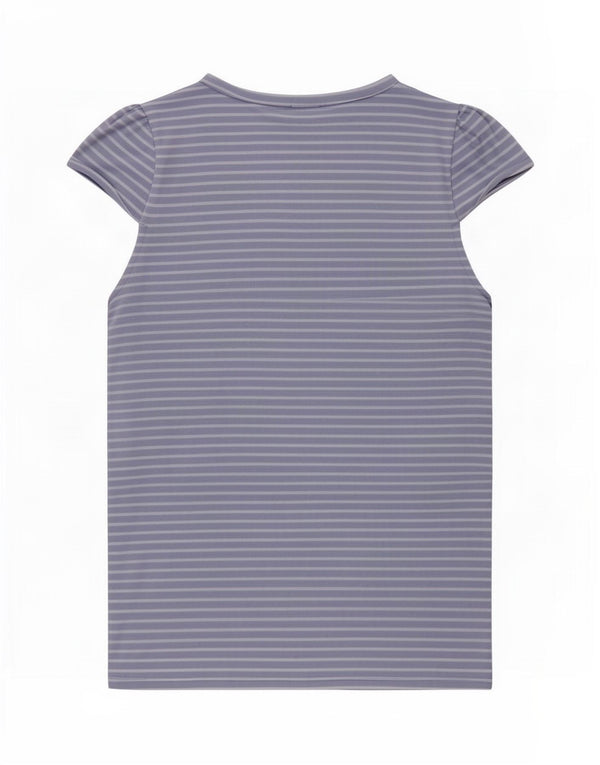 Tricou pentru femei Benetton Top UK 12 Medium Blue Striped Bumbac