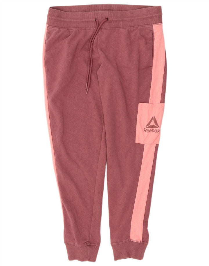 Pantaloni de trening pentru femei Reebok Pantaloni de jogging UK 14 Bumbac roșu mediu