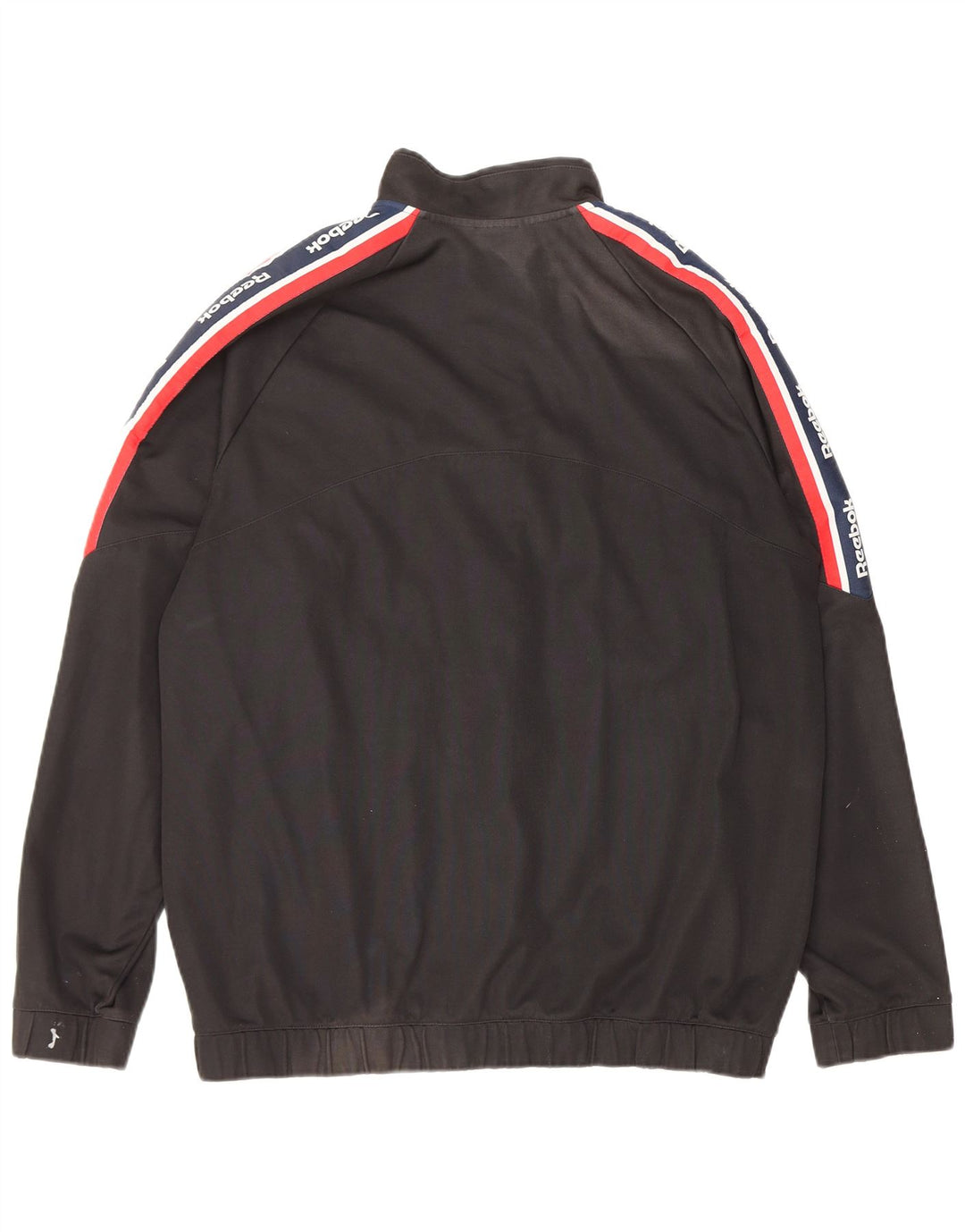 Jachetă de top pentru trening grafic Reebok pentru bărbați, mare, negru, bumbac color bloc